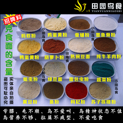 红子鸟食贝子点子白头翁面食黄颊山雀类鸟食包邮500克装北京小田