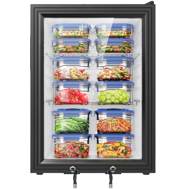 乐创幼儿园食品留样柜带锁酒店客房饮料小型冰箱保鲜冷藏展示柜