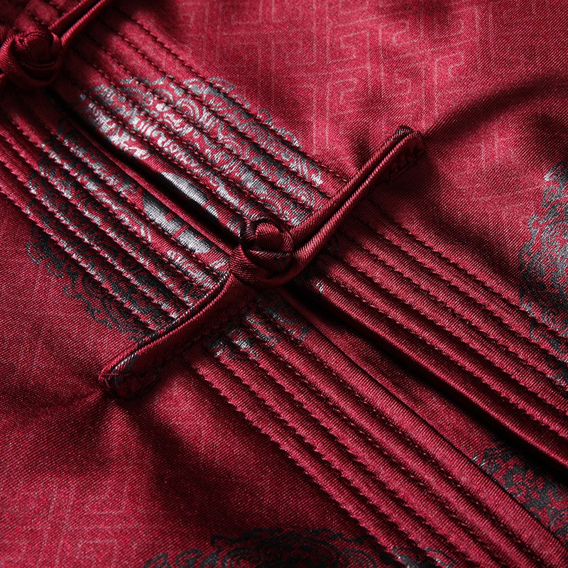 中老年加绒加厚爷爷外套情侣装寿宴礼服老人过寿生日唐装男秋冬季