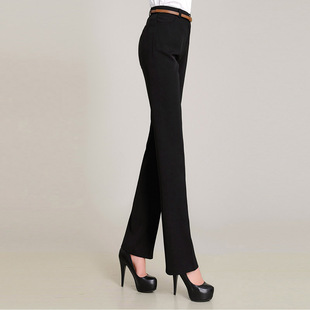 子直筒西装 长裤 职业裤 加肥大码 工作 2018秋冬新款 女装 加长女士西裤