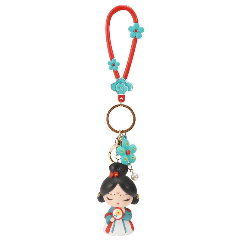 西安文创旅游纪念品唐仕女钥匙扣挂件钥匙链挂饰中国风礼物包邮