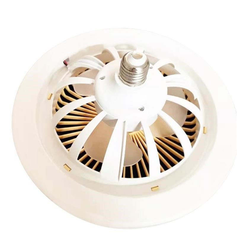 新款led卧室风扇灯E27灯头智能遥控可调光照明风扇二合一静音送风