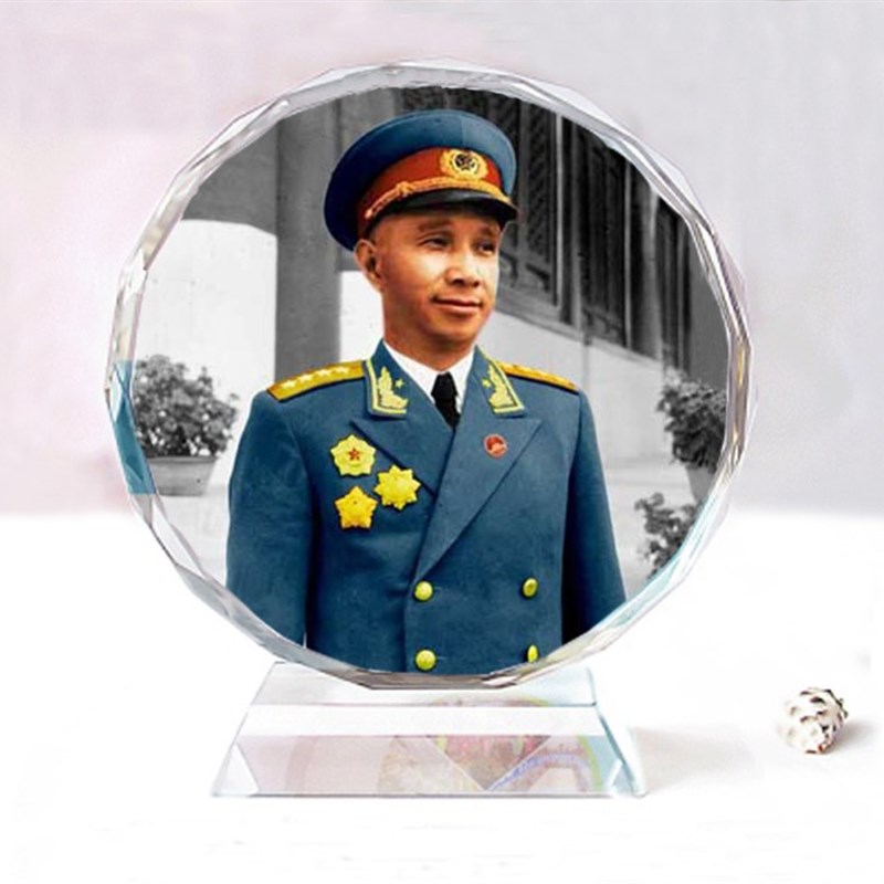 粟裕大将水晶像模型居家车载办公室摆件 创意生日礼物纪念工艺品
