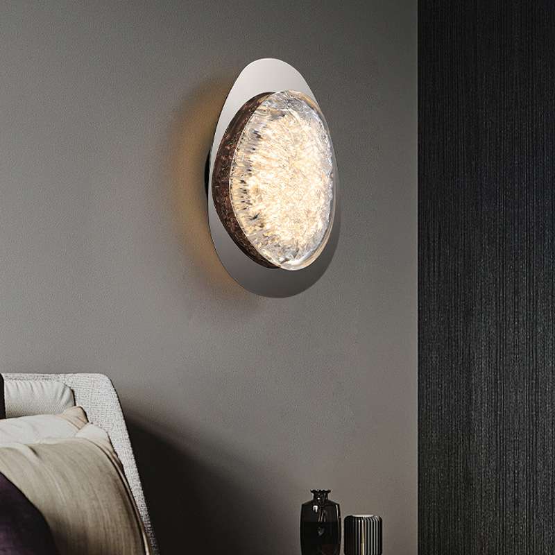 2025款轻奢水晶裂纹壁灯后现厅背景卧室床头简约时尚大气灯具