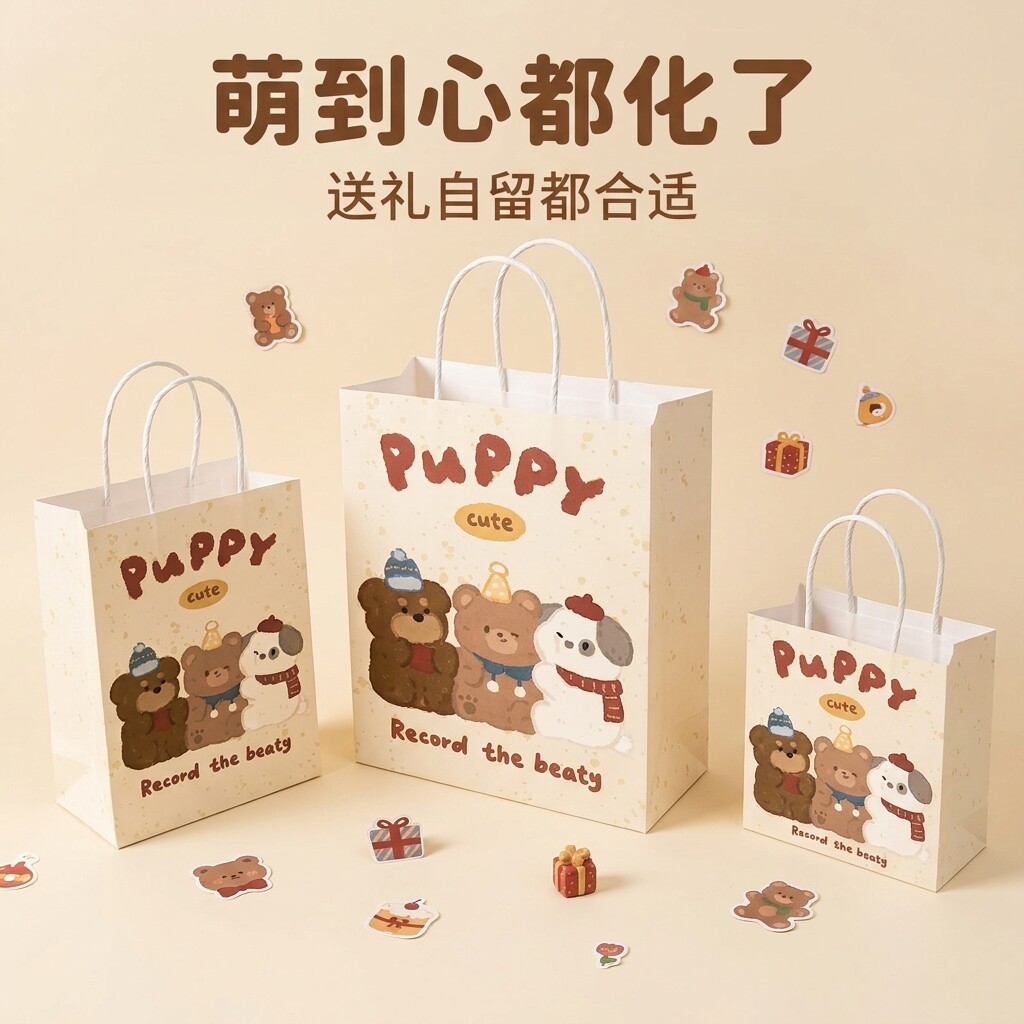 牛皮纸袋礼品袋可定制印logo图片