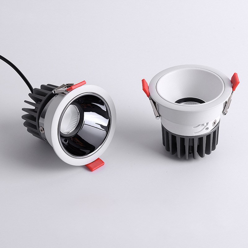 小山丘射灯嵌入式cob防眩光洗墙家用无主灯窄边框led天花筒灯照明