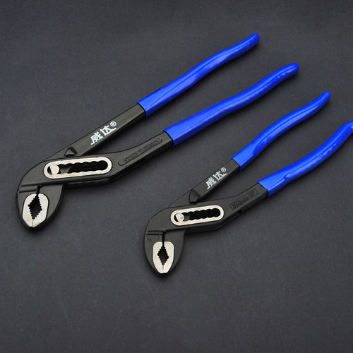 威达工业级铬钒钢水泵钳水管钳大开口 10-12寸欧式沾塑柄水泵钳