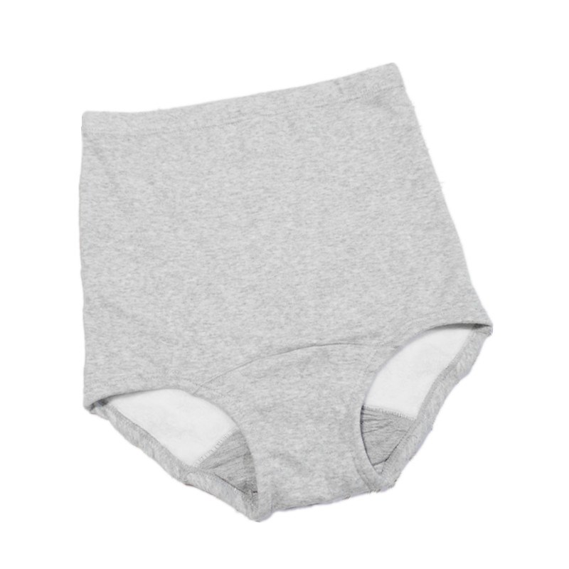 棉质加绒女裤一体屁股保暖高腰妈妈内裤花灰色三角裤头加厚暖宫护