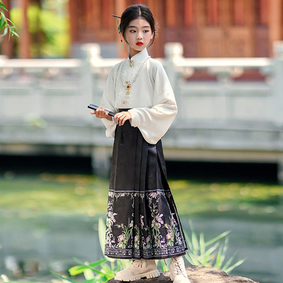 儿童汉服女款中国风明制马面裙女童夏套装高级感显瘦小个子古风薄