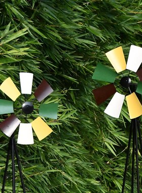 户外铁艺旋转风车花架摆件花园庭院别墅装饰园艺阳台景观布置造景