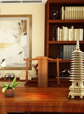 文昌塔13层十三层黄铜摆件9层九层书房挂件办公桌面装饰工艺用品