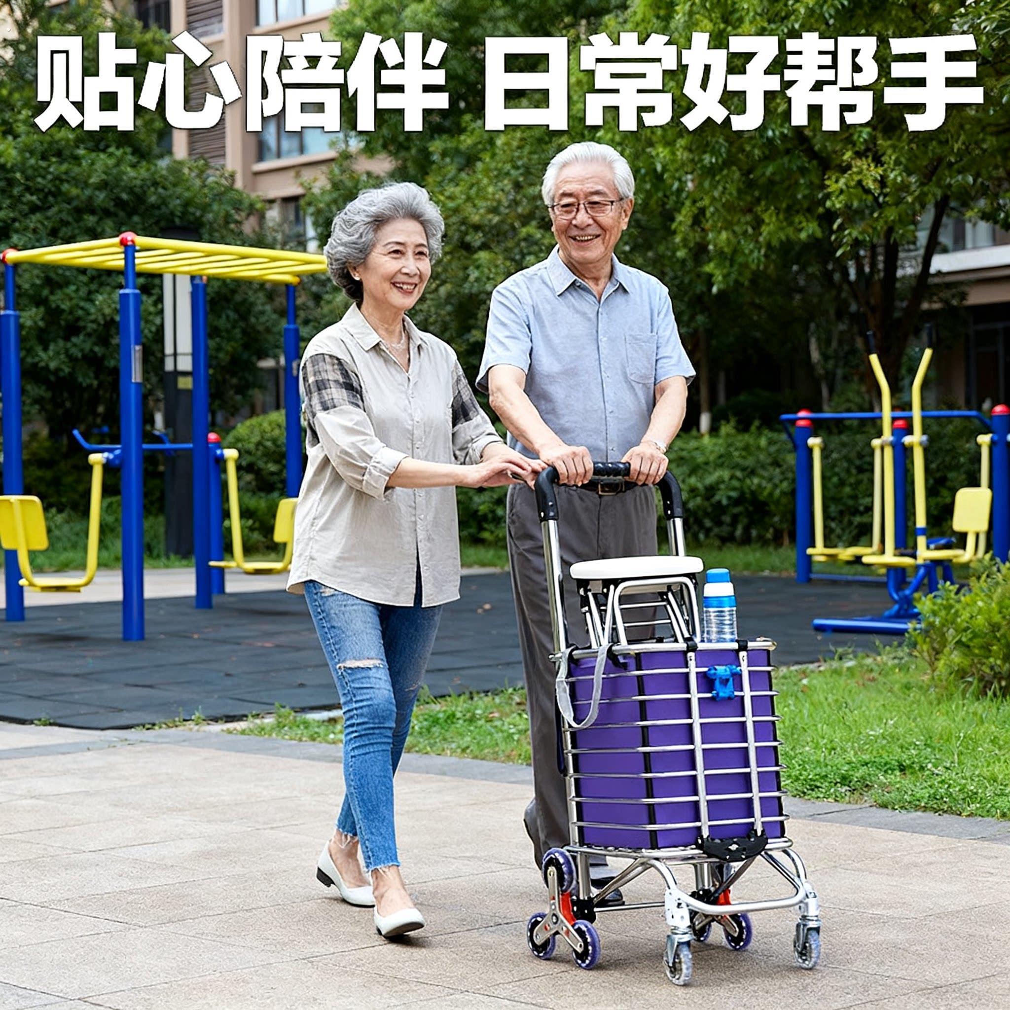 买菜省力神器购物车大容量可承重老年人轻便手拉车菜篮子小拖车推