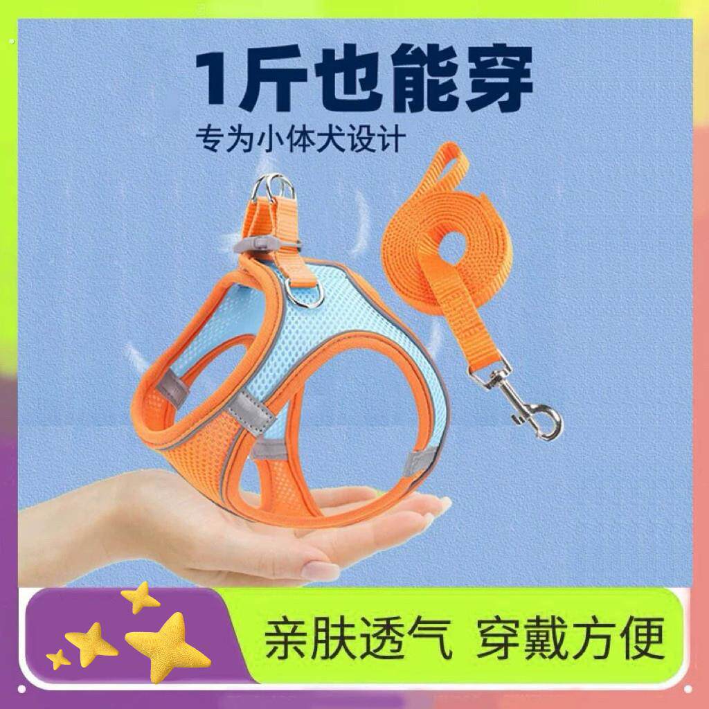 小体犬幼犬专用牵引绳超小体约克夏胸背茶杯犬1斤狗绳小鹿犬狗狗