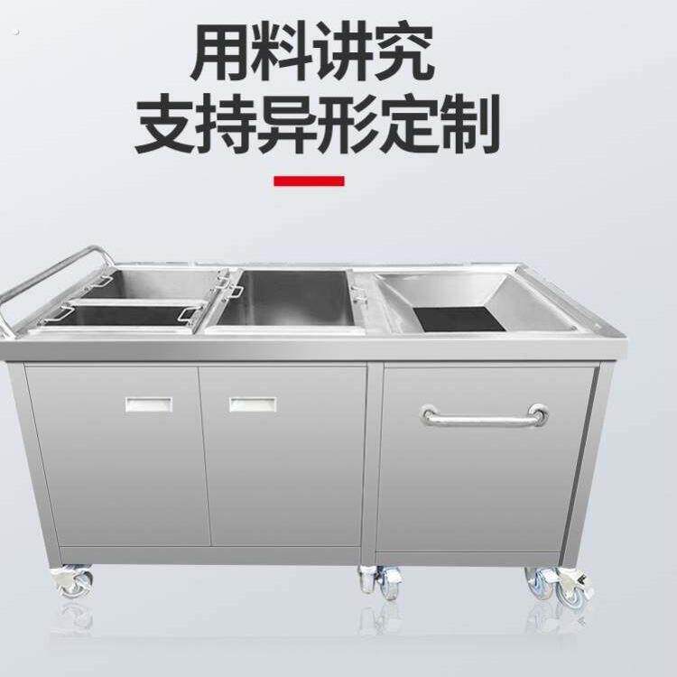 不锈钢收残车收餐车收集回收台厨房泔水台餐具垃圾桶收残台残食台