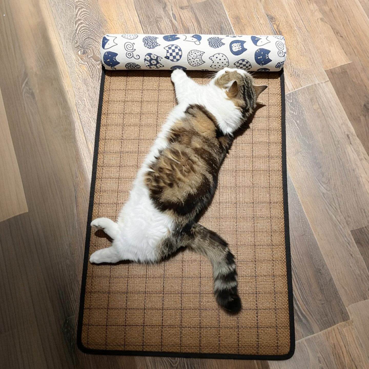 夏季猫咪垫子藤编凉席睡垫不粘毛英短布偶猫狗狗清凉透气降温冰垫