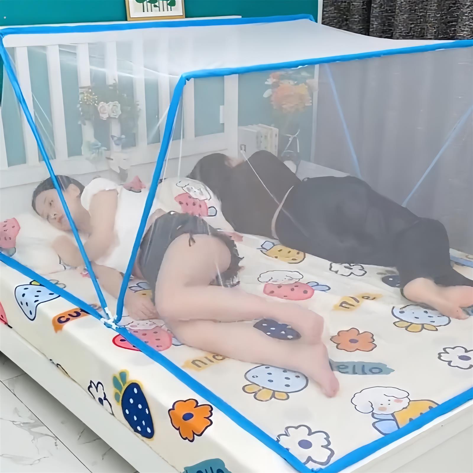 便捷式摺叠蚊帐家用学生宿舍防蚊虫叮咬帐罩成人儿童单人双人通用