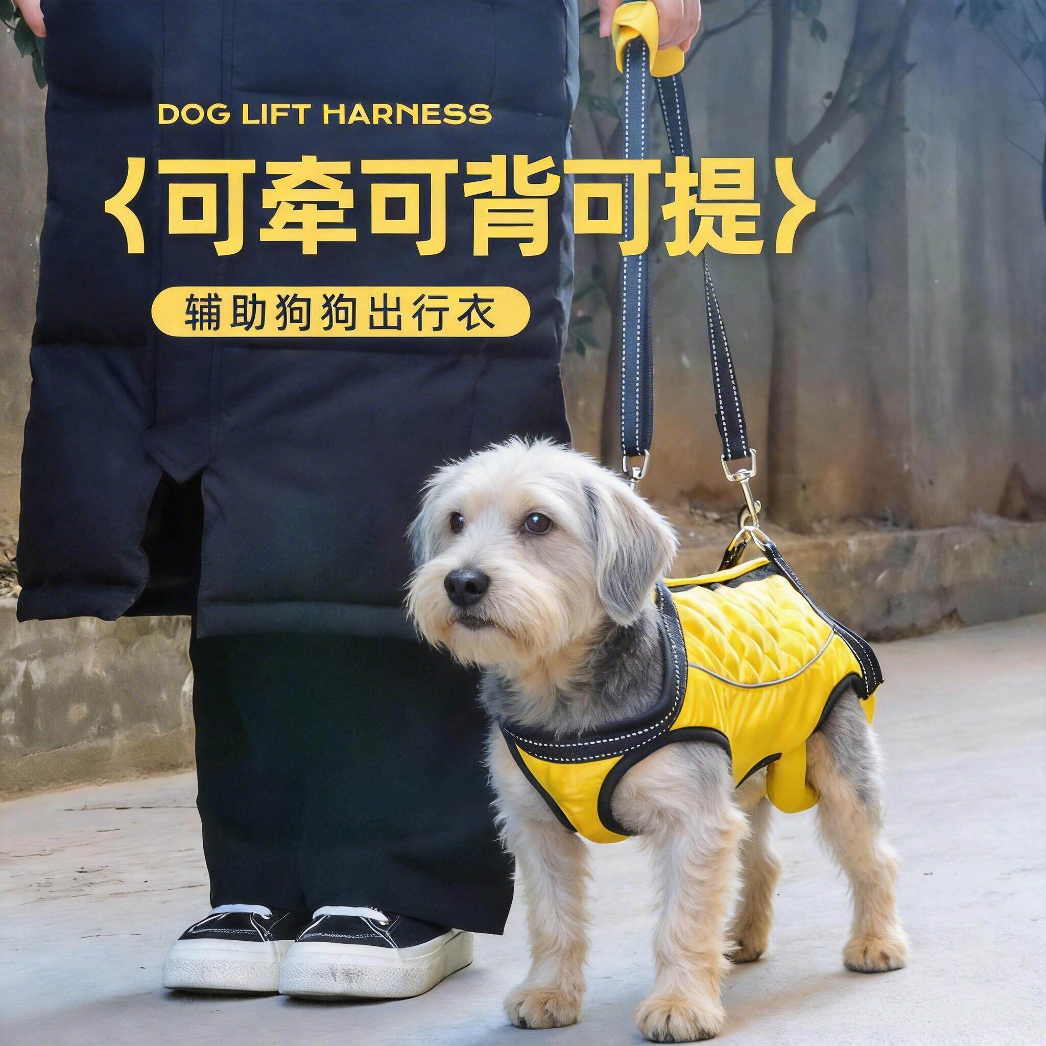 老年犬辅助带狗腿无力瘫痪行走器高龄狗残疾狗康复训练上下楼神器