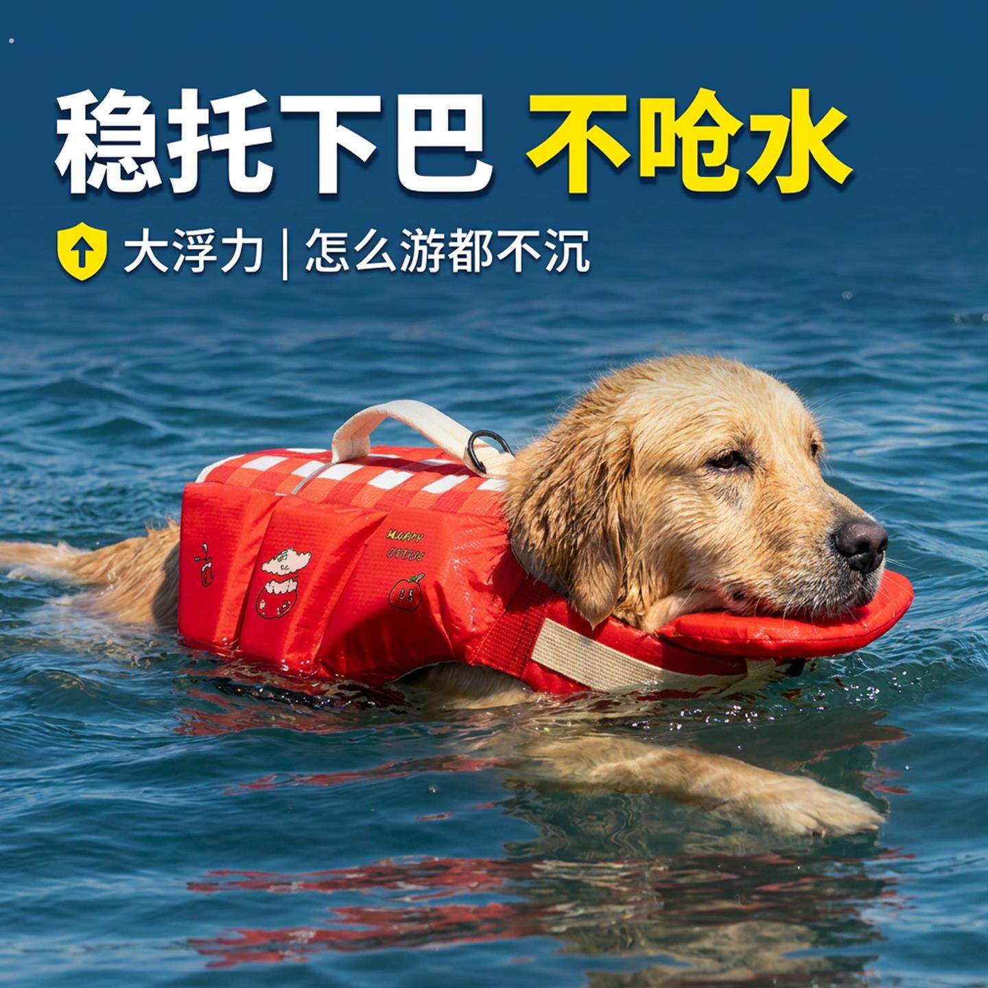 狗狗衣服强力浮力救生衣柴犬泰迪中小型犬大型犬游泳防溺水狗泳衣