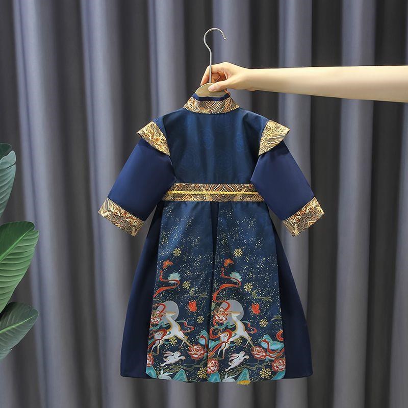 男童汉服2025新款春秋唐装儿童儒雅长衫公子服男孩新中式国风古装