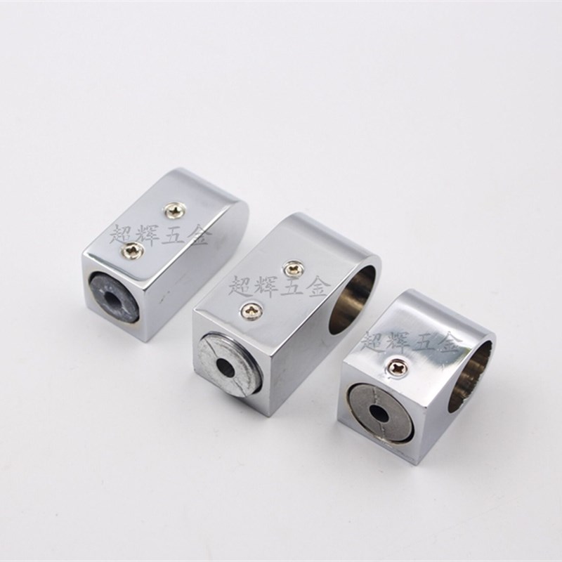 锌合金高矮管座 挂衣杆管固定件 衣橱柜杆底座16MM 19MM管