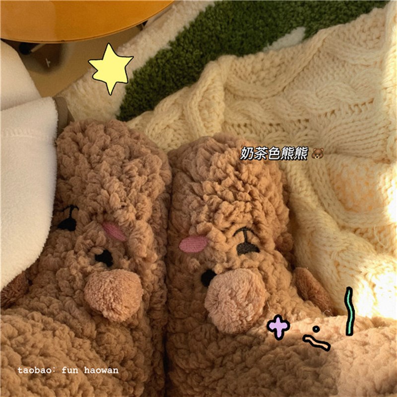 怕冷星人de快乐~厚实毛绒中筒袜冬加厚地板袜居家追剧不怕脚冰冰