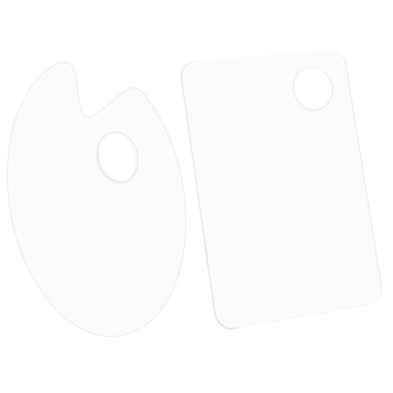 【送画纸】重彩软性油画棒调色板美术生专用亚克力调色盘透明画盘