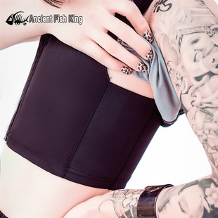 les 送裤 tt长款 拉链泳衣 帽 束胸泳衣加强绷带温泉泳衣 古鱼王帅T