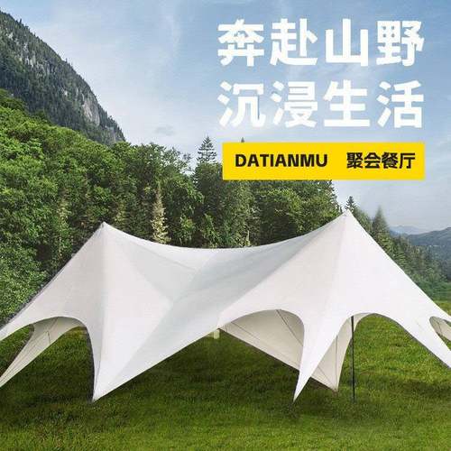 超大天幕帐篷户外露营莲花云顶客厅巨型八爪鱼穹顶帐篷万重山天幕
