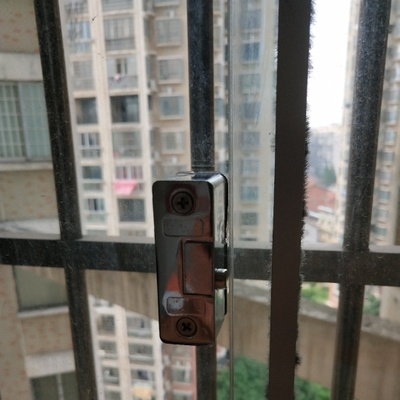 滑动无框阳台窗闩锁浴室玻璃滑动门中锁滑动窗锁配件