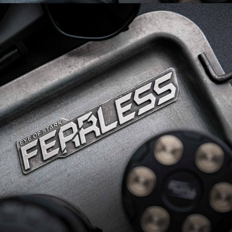 EYEOFSTARK“无所畏惧”3D立体金属徽章车贴高级感装饰侧标尾标