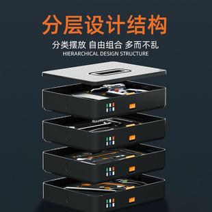 ABC 家居家用分层折叠堆积多功能五金电工锂电钻手提工具箱G1