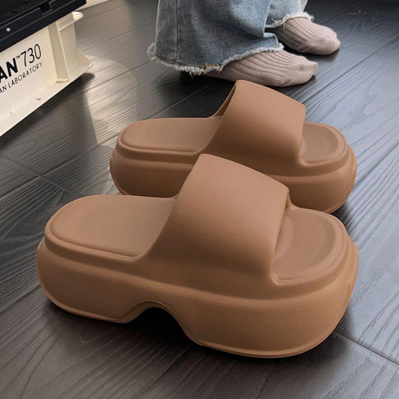 踩屎感拖鞋女厚底夏季增高时尚休闲 韩版外穿防滑浴室内凉拖鞋女