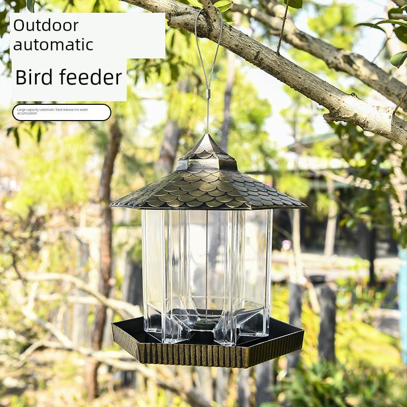 百世鸟食机户外庭院悬挂鸟食机自动鸟食机户外防雨喂鸟工具