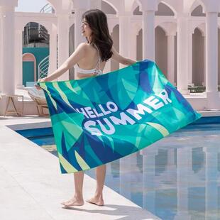 速干浴巾便携式游泳浴巾女士洗澡成人大号吸水速干不掉毛游泳专用