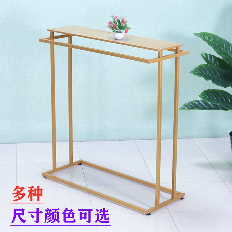 服装店展示架落地式女装店货架双杠架可升降中岛架双排挂衣架