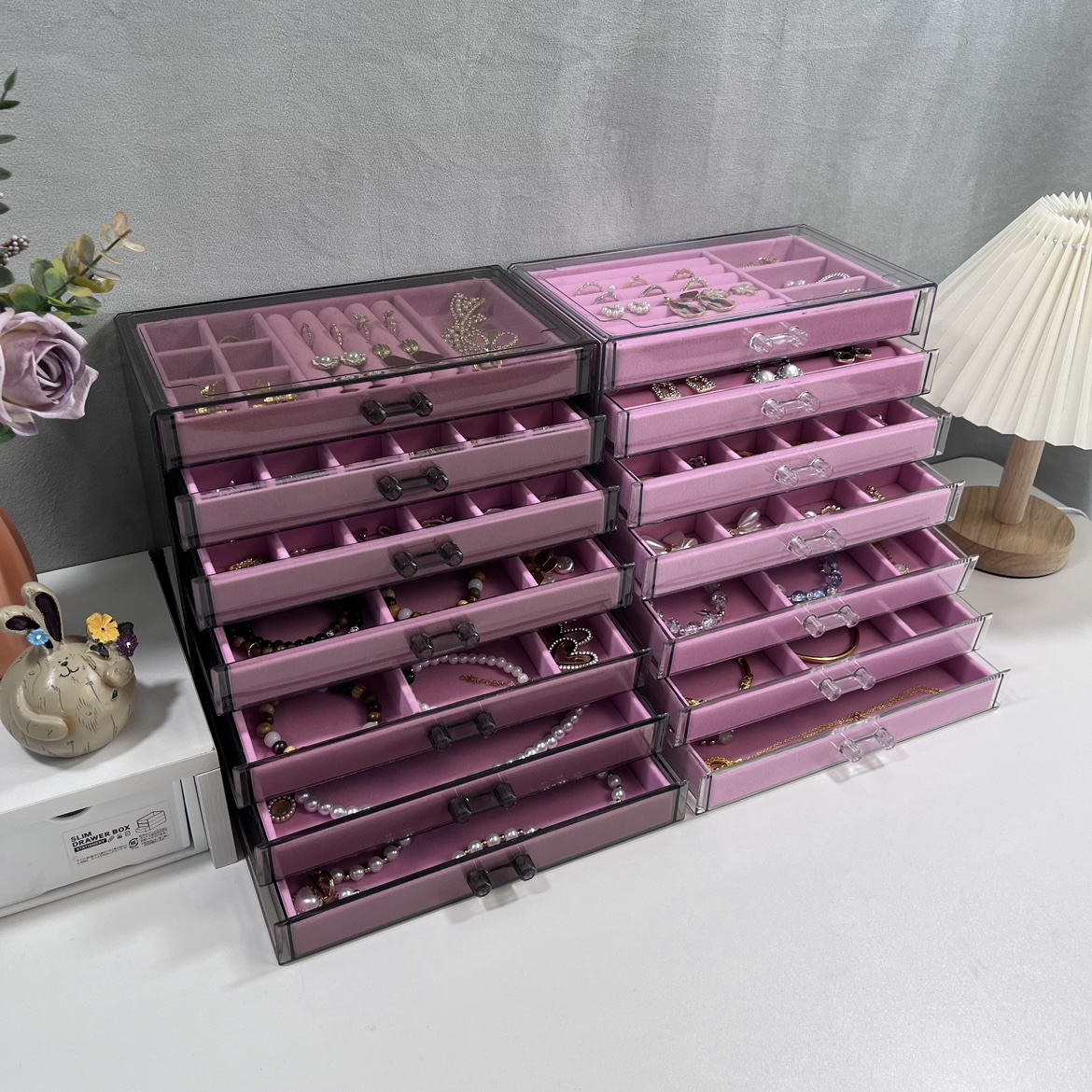 首饰收纳盒高档精致多格分类