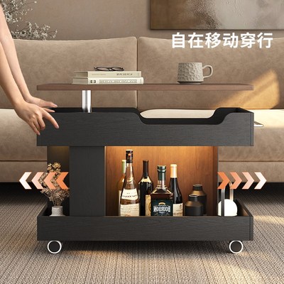 升降茶几可移动沙发边几客厅小户型零食推车轻奢高级感创意床头桌