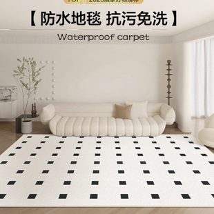 加厚奶油风卧室高级感法式 地毯客厅2023新款 轻奢免洗可擦沙发地垫