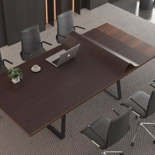 仿木纹办公会议桌桌布防水皮革桌垫办公室桌面垫书桌电脑桌垫子