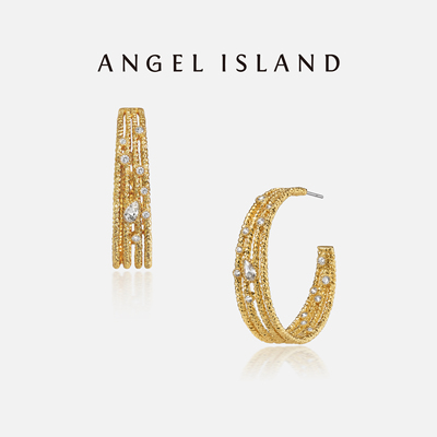 ANGEL ISLAND天使岛 Vesper北斗七星麻花编织纹理耳圈女轻奢耳钉