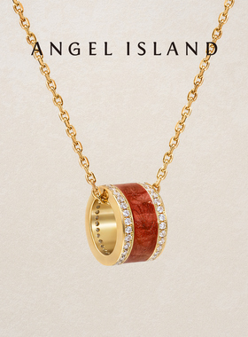 「Luna」朱砂痣滴釉锆石路路通项链女ANGEL ISLAND天使岛轻奢配饰