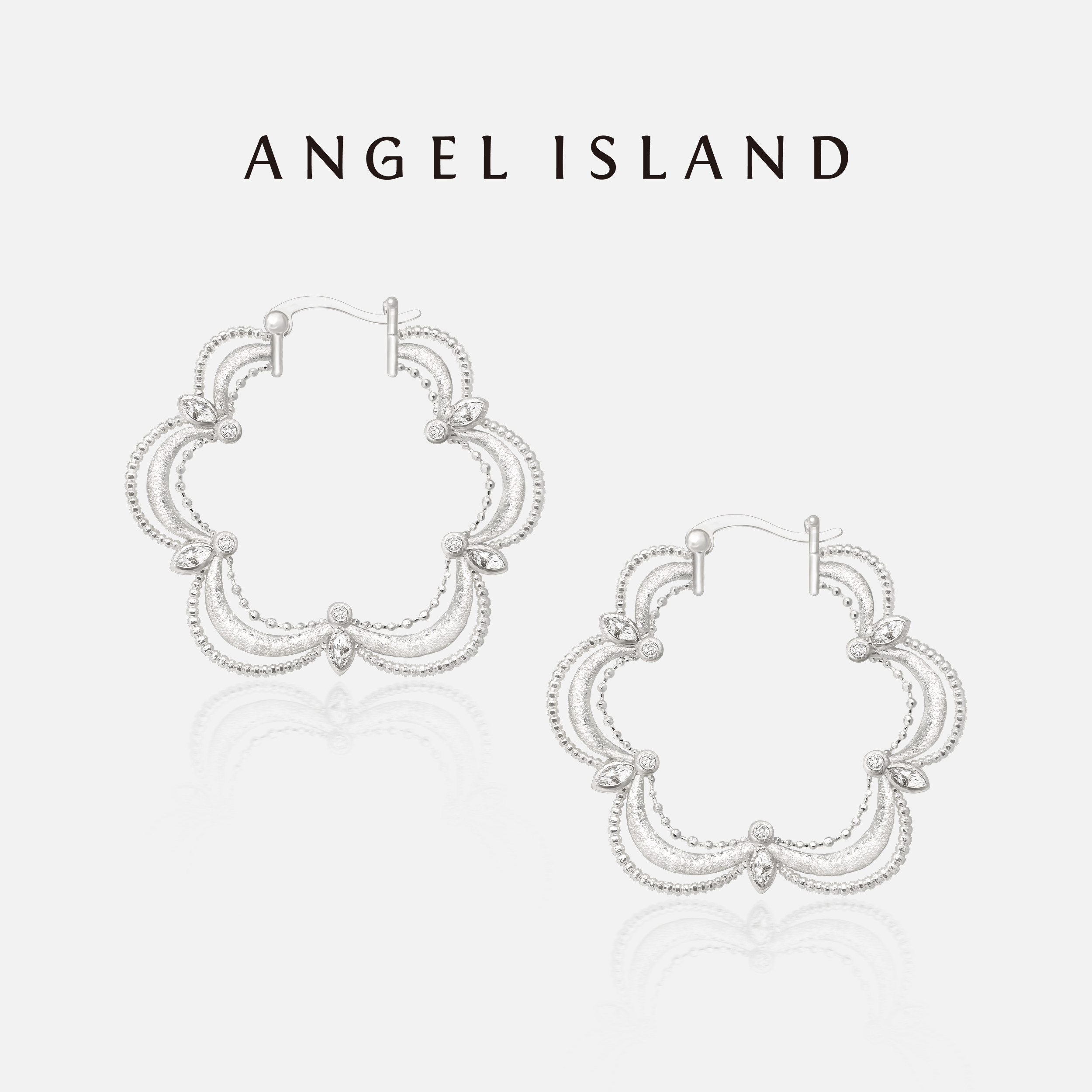 ANGEL ISLAND天使岛「Colette珂蕾」蕾丝珠边宫廷耳圈