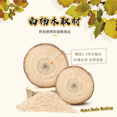 爬宠白杨木屑垫材爬虫宠物蛇仓鼠刺猬蜥蜴除臭无尘木丝垫料饲养盒