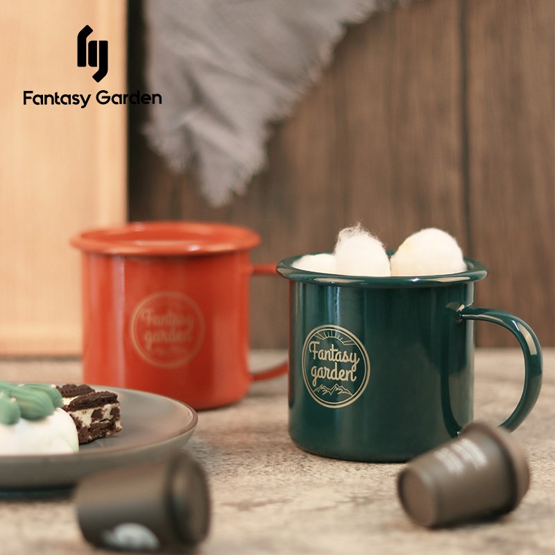 Fantasy Garden梦花园搪瓷杯户外旅行露营咖啡杯马克杯野营茶缸子