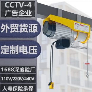 修上料小吊机 吊粮食装 220V12米无线遥控家用吊机电动葫芦
