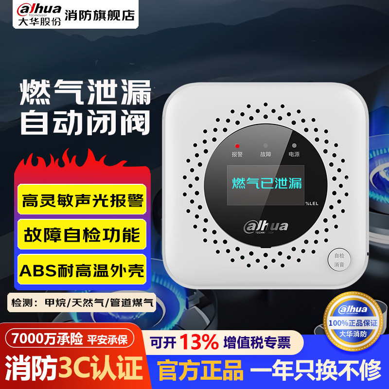 大华燃气报警器家用厨房天然气泄漏报警器液化煤气一氧化碳探测器