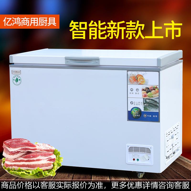 卧式冰柜商用大容量冰箱家用冷藏冷冻保鲜双温冷柜展示冰柜