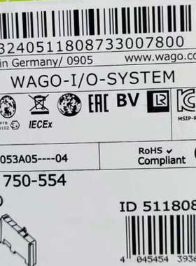 WAGO万可模块750-554750-452750-31议价