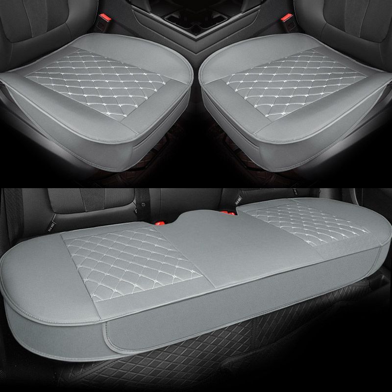 汽车坐垫座垫透气防滑皮革三件套皮质夏季单片四季通用座椅座垫套