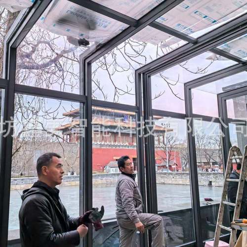 新款别墅庭院透光露台用可移动阳光房自动伸缩加厚型材上门安装